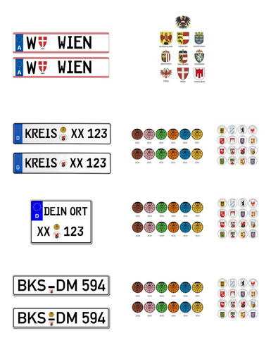 2er set wunschkennzeichen für - 2er,