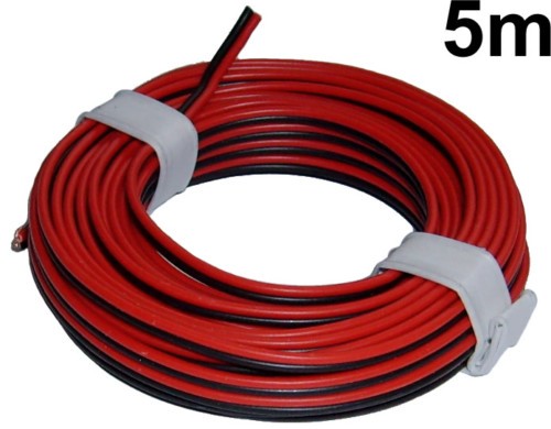 Litze adrig rot schwarz - litze, rot/schwarz