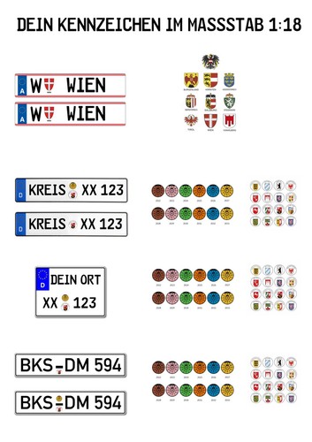 2er set wunschkennzeichen - 2er, für