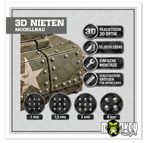 Nieten selbstklebend - 3d, 1